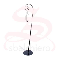 WROUGHT IRON LANTERN CANDLE HOLDER