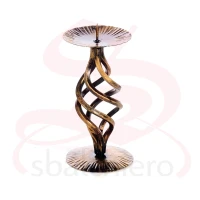 WROUGHT IRON PINECONE CANDLE HOLDER