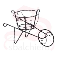 PLANT POTS WROUGHT IRON WHEELBARROW 25095