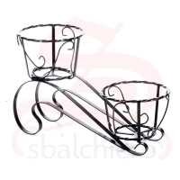 PLANT POTS WROUGHT IRON SLIDER 2 SEATS