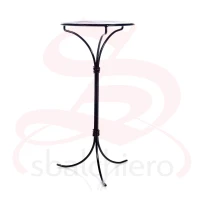 SLIM ROUND WROUGHT IRON TABLE